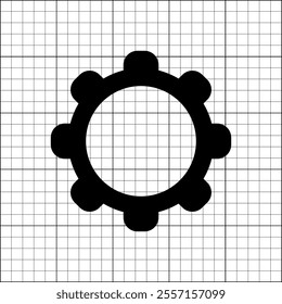 Wheel and scale paper on white