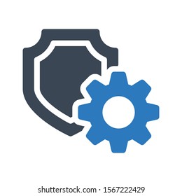 wheel setting vector glyph colour icon 