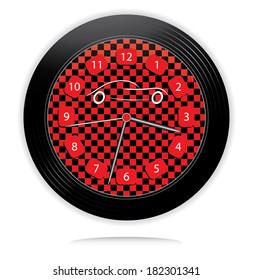 Wheel Shaped Race Clock Car Creative Stock Vector (Royalty Free ...