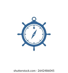 Wheel ship and compass, Maritime logo
