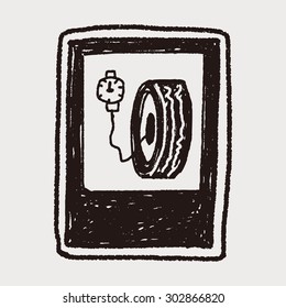 wheel sign doodle