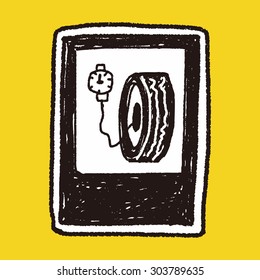 wheel sign doodle
