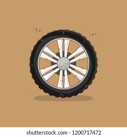 wheel in simple graphic