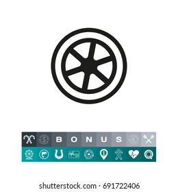 Wheel simple icon