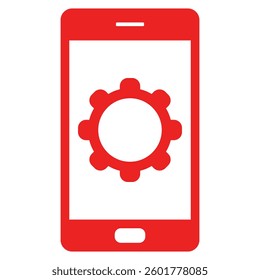 Wheel and smartphone on white