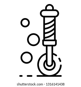 Wheel snorkeling tool icon. Outline wheel snorkeling tool vector icon for web design isolated on white background