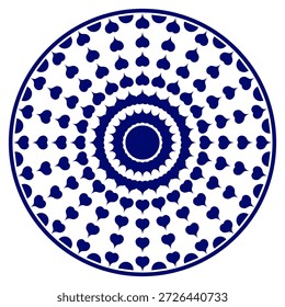 Roda com raios ícone do vetor.moderno ashok chakra ícone do elemento gráfico do vetor isolado sobre fundo branco.Roda de Chakra com vinte e quatro raios prontos para serem usados para fins gráficos.