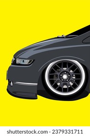 Wheel Spot View Car Modification Vector Art