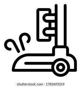 Wheel steam cleaner icon. Outline wheel steam cleaner vector icon for web design isolated on white background
