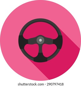 Wheel, Steering, car icon vectgor image. Can also be used for transport, transportation and travel. Suitable for mobile apps, web apps and print media. 