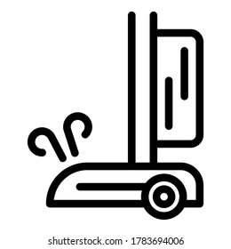 Wheel stick steam cleaner icon. Outline wheel stick steam cleaner vector icon for web design isolated on white background