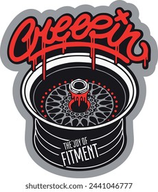 wheel sticker for stancers, custom shop