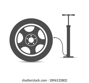 Intercambio de ruedas. Icono de vector simple aislado en un fondo blanco. Estilo plano