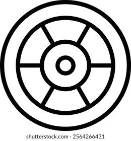 wheel of taranis icon. Thin linear style design isolated on white background