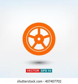 wheel; tire icon. One of set web icons