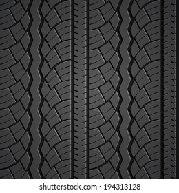 Wheel tire seamless pattern. Vector realistic illustration