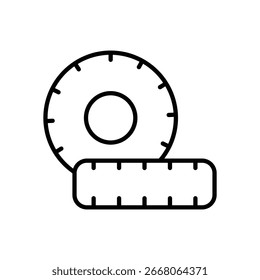 Ícone de pneus de roda ilustração de stock de vetor