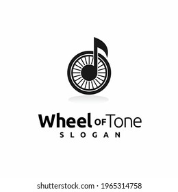 Wheel of tone logo, tone logo with wheel concept