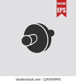 Wheel for training muscles icon.Vector illustration.