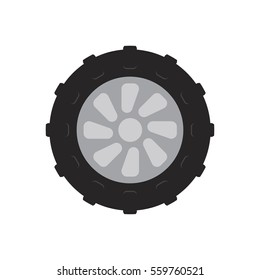 Wheel for transport on a white background. Flat vector illustration EPS 10
