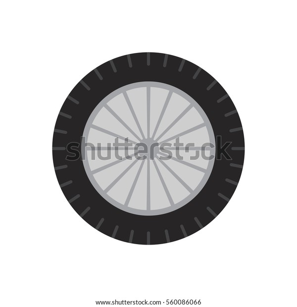 Wheel for transport on a white background. Flat vector\
illustration EPS 10