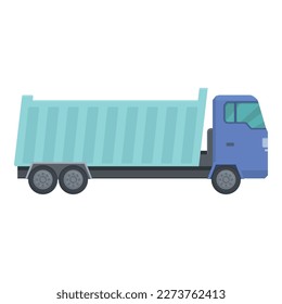 Wheel truck icon cartoon vector. Tipper dumper. Unload machine