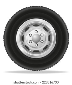 wheel for truck tracktor and van vector illustration isolated on white background