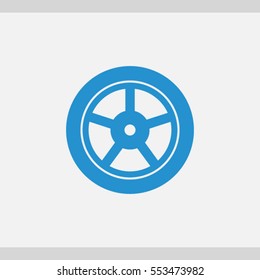 wheel; tyre icon. One of set web icons