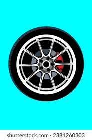 Wheel Tyre Rim Disk Brake and Caliper Modification Racing Car