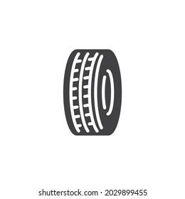 Wheel tyre vector icon. filled flat sign for mobile concept and web design. Car tyre glyph icon. Symbol, logo illustration. Vector graphics