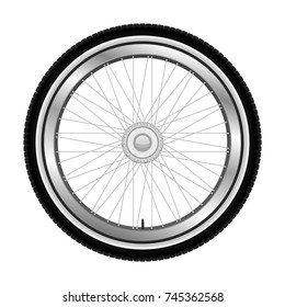 Wheel. Vector 3d illustration isolated on white background