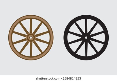 Wheel vector art Illustration isolated on white background