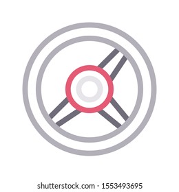 wheel vector colour line icon