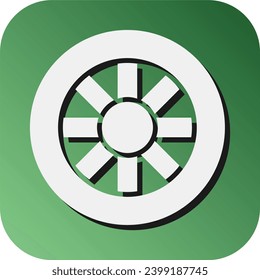 Wheel Vector Glyph Gradient Background Icon For Personal And Commercial Use.

