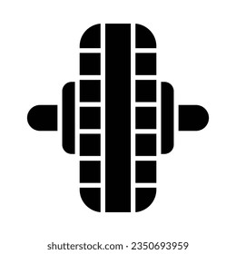 Wheel Vector Glyph Icon For Personal And Commercial Use.

