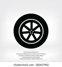 wheel vector icon