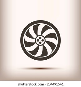 wheel vector icon