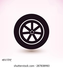 wheel vector icon