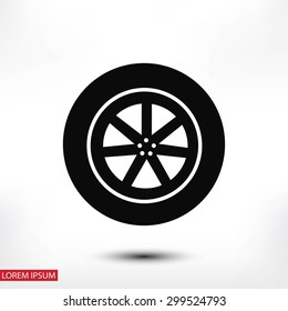 wheel vector icon