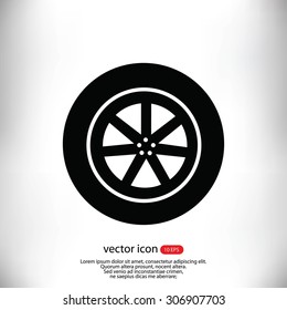 wheel vector icon