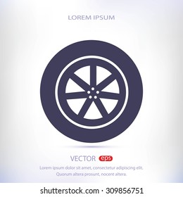 wheel vector icon
