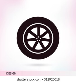 wheel vector icon