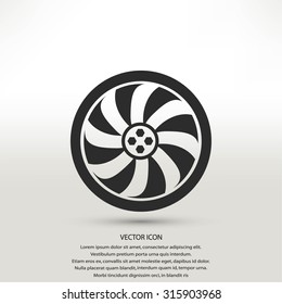 wheel vector icon