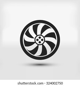 wheel vector icon