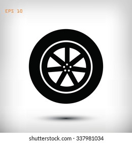 wheel vector icon
