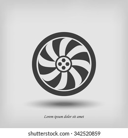 wheel vector icon