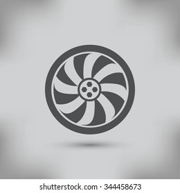 wheel vector icon