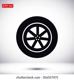 wheel vector icon