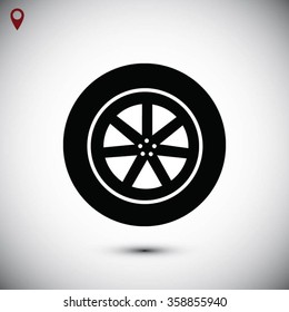 wheel vector icon