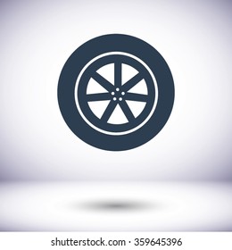 wheel vector icon